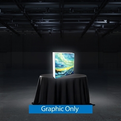 2ft x 2 ft LUCID Backlit Tabletop Lightbox  | Graphic Only | Backlit Trade Show Booth