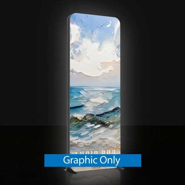 3ft x 8ft LUCID Elegant Black Backlit Display | Double-Sided Graphic