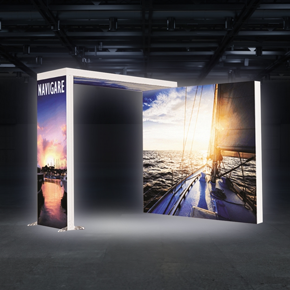 10ft x 10ft LUCID Backlit Lightbox Display - Config C with Bridge