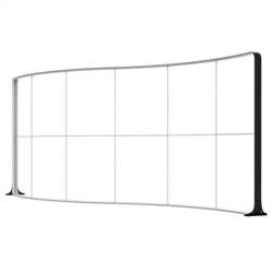 20ft x 8ft LUCID Elegant Black Wave Backlit Display | Hardware Only