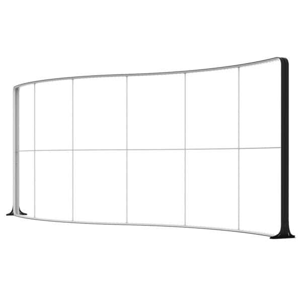 20ft x 8ft LUCID Elegant Black Wave Backlit Display | Hardware Only