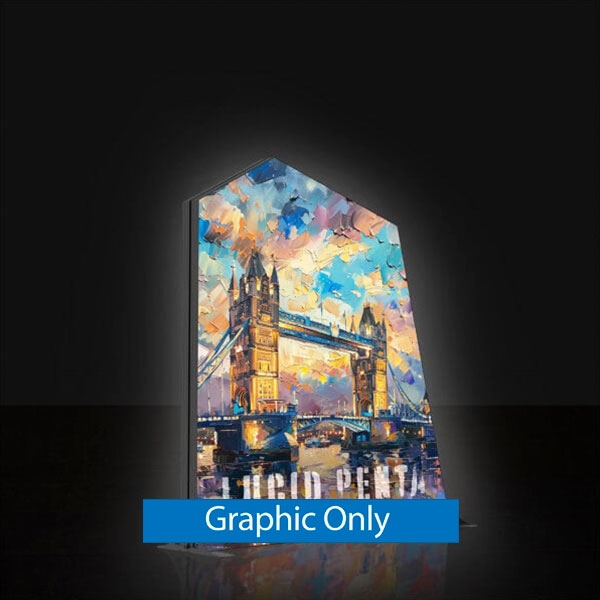 6ft x 6ft Lucid Penta Backlit Display | Double-Sided Graphic Only