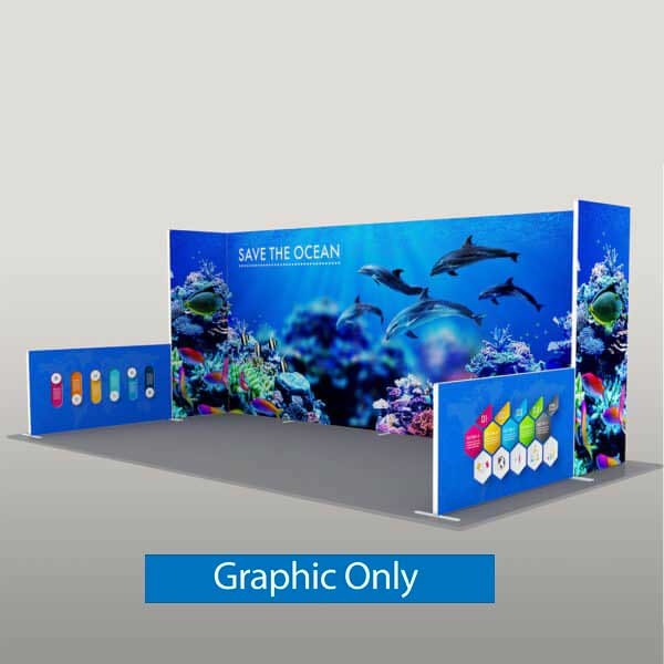 20ft x 10ft Ultralite Pano Exhibit | Single-Sided Graphic Only