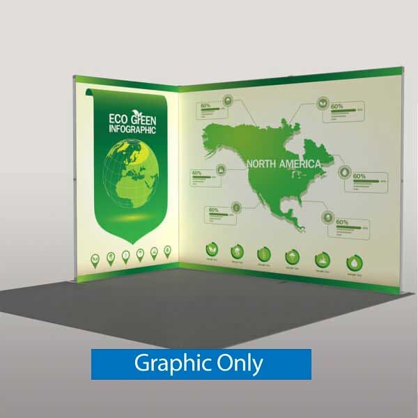 10ft x 10ft Ultralite Sfondo Exhibit | Double-Sided Graphic Only