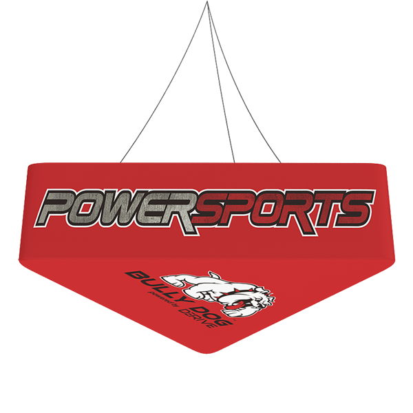 8ft x 42in Blimp Trio Hanging Banner | Printed Bottom Kit | Trade Show Hanging Sign - Hanging Banner Exhibit Display