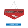 8ft x 42in Blimp Trio Hanging Banner | Printed Bottom Graphic Only | Trade Show Hanging Sign - Hanging Banner Exhibit Display