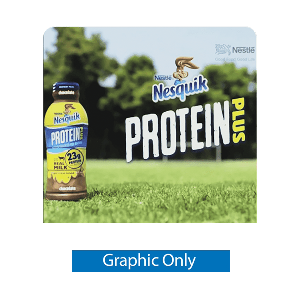 8ft Waveline Original Straight Tension Fabric Display (Single-Sided Graphic Only)