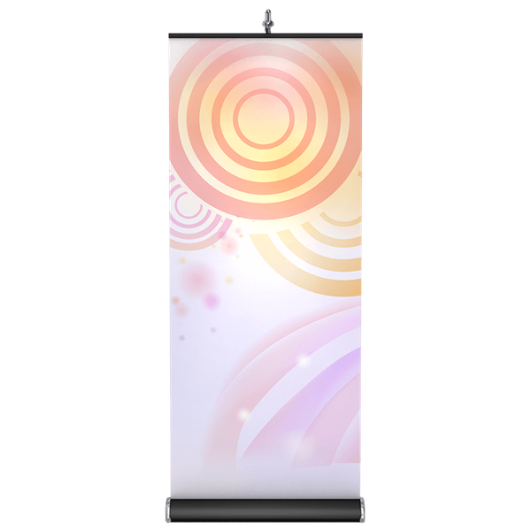 47.2in x 90in Retractable Banner Stand Fabric Banner Only to enhance your trade show presentation. Banners with stands and other graphics not just for trade shows. Banner stand helps draw attention to your exhibit at trade show or event