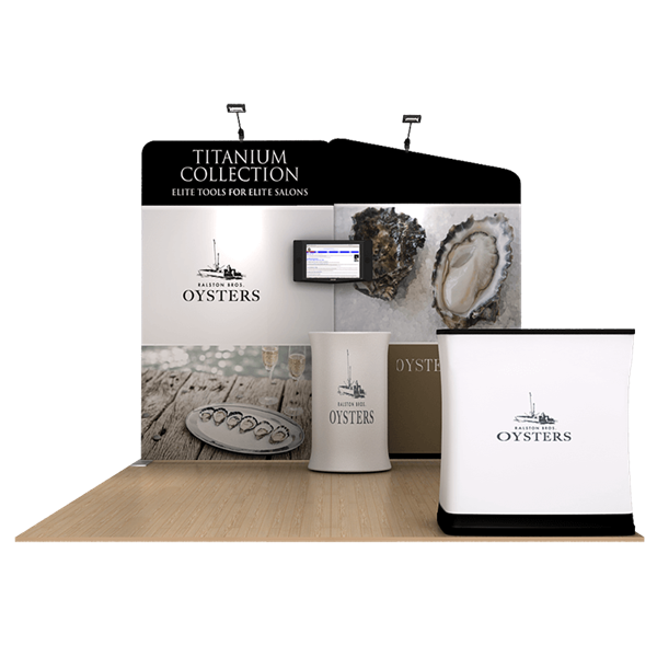 10ft Oyster A Waveline Original Trade Show Booth (Double-Sided)