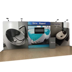 20ft Orca A Waveline Original Trade Show Display (Case, Printed Wrap)