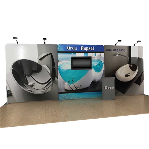 20ft Orca A Waveline Original Trade Show Display (Case, Printed Wrap)