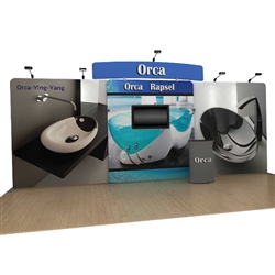20ft Orca C Waveline Original Trade Show Display (Case, Black Wrap)