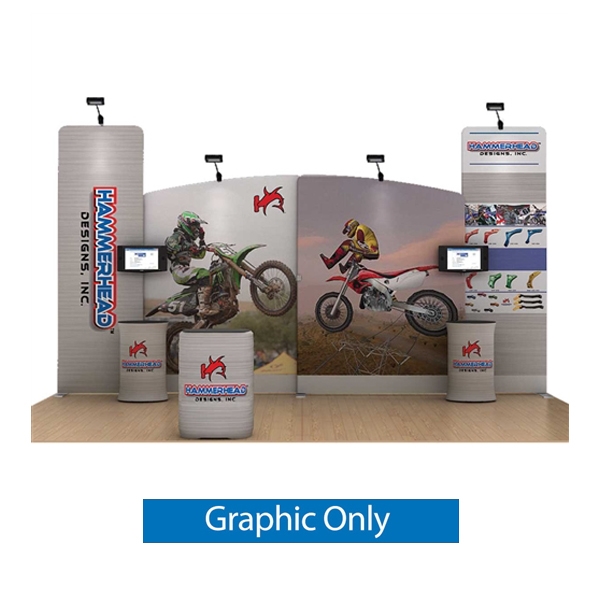 20ft Hammerhead A Waveline Original Tension Fabric Display (Double-Sided Graphic Only)