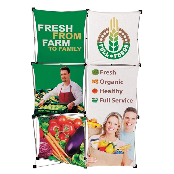 Stack Booth Display 8ft GeoMetrix Double Stack Display Kit | 6-Quad Popup | Trade Show Booth