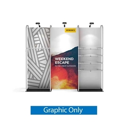 10ft x 8ft Waveline Merchandiser Kit 00 | Single-Sided Fabric Print Only