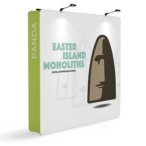 10ft x 10ft x 18in Monolith Display Wall - Single-Sided Graphic Kit.  Choose this easy, impactful and affordable display to stand out from your competition at your next trade show.