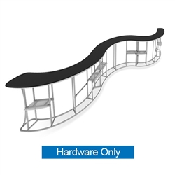 22ft Wide Waveline InfoDesk Trade Show Counter - Kit 12CW | Hardware Only
