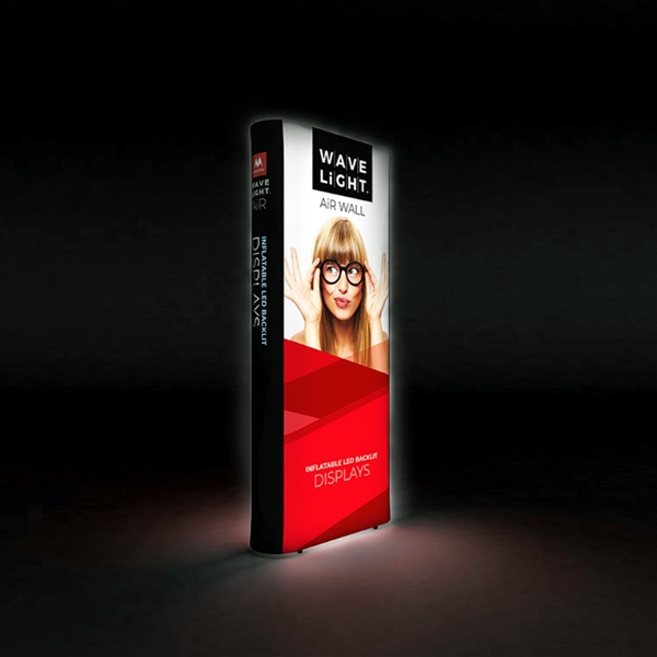 The WaveLight Air Backlit Wall is a double-sided inflatable display with bright LED�s that flood the fabric graphic creating an eye-catching focal point for branding your business