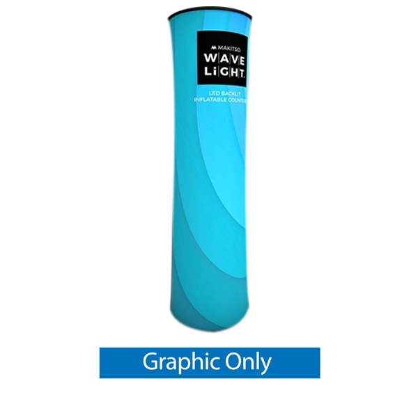 3' x 10' Backlit Inflatable Wavelight Tower Display. Brighten your advertisements with an illuminated light tower display. Backlit Towers make an excellent addition to any display