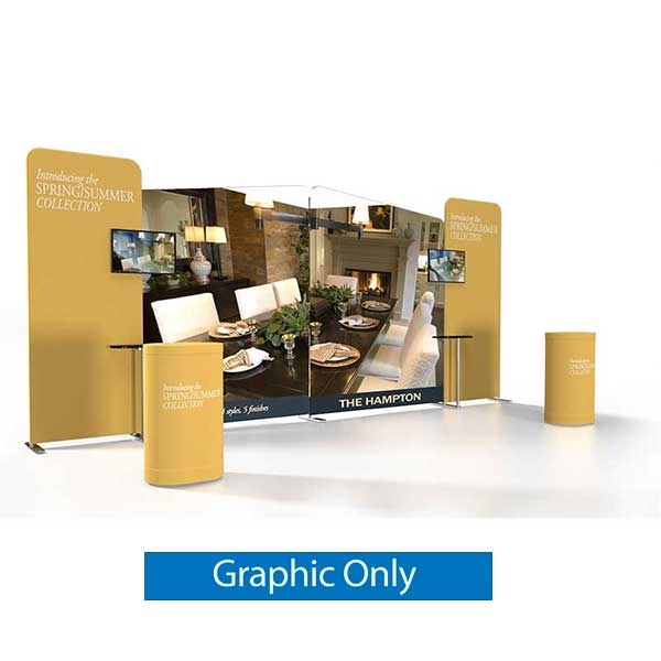 20ft x 8ft Wave Tube Modular Booth Kit - A2C4C4A2 | Single-Sided ...