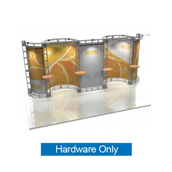 10ft x 20ft Arcturus Orbital Express Trade Show Truss Display Hardware Only. We specialize in Trade show Displays, Truss Display Booth, Custom Modular Truss Systems and Related Truss Products. We also do custom design for Truss Displays