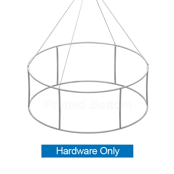 30ft x 4ft Formulate Ring (Circular) Hanging Sign Hardware Only offers a simple, round structure for your graphics and messaging from anywhere on the trade show or event floor floor. Circular Ring Hanging Sign is a hanging sign solution