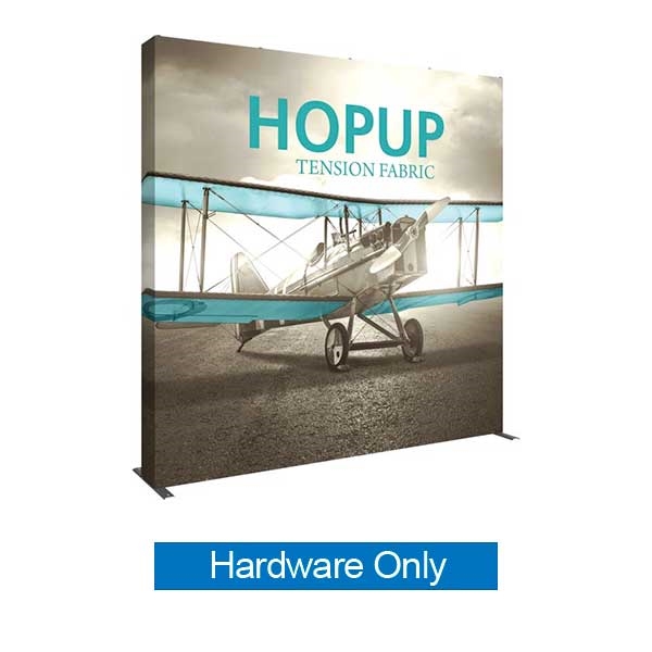12ft x 12ft Hopup Floor 5x5 Straight Fabric Backwall Display Hardware Only is the largest among Hop Up trade displays, making it the perfect way to stand out against the competition.