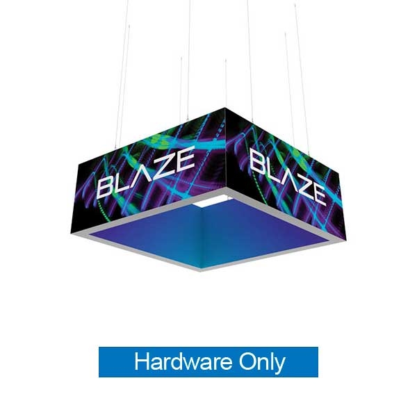 Nice Square Light Box 8ft x 3ft Blaze Square Hanging Light Box Display | Hardware Only
