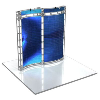 This 10 x 10 custom trade show truss system will help you stand out at the next trade show, drawing attention from across the exhibit floor.  Truss exhibits are one of the most structurally elaborate trade show displays.  They are popular with exhibitors