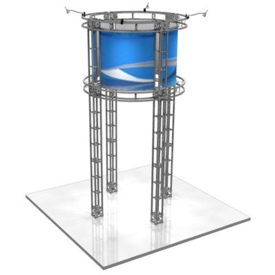 This 10 x 10 custom trade show truss system will help you stand out at the next trade show, drawing attention from across the exhibit floor.  Truss exhibits are one of the most structurally elaborate trade show displays.  They are popular with exhibitors