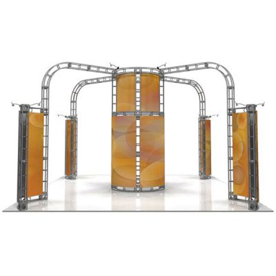 This 20 x 20 custom trade show truss system will help you stand out at the next trade show, drawing attention from across the exhibit floor.  Truss exhibits are one of the most structurally elaborate trade show displays.  They are popular with exhibitors