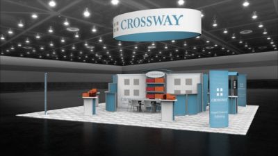 Custom trade show exhibit structures, like design # 68324 stand out on the convention floor. Draw eyes to your trade show booth with exciting custom exhibits & displays. We can customize any trade show exhibit or display to your specifications.