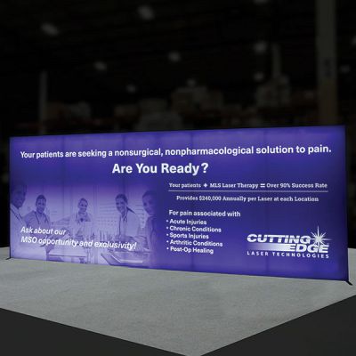 Custom trade show exhibit structures, like design # 810250 stand out on the convention floor. Draw eyes to your trade show booth with exciting custom exhibits & displays. We can customize any trade show exhibit or display to your specifications.