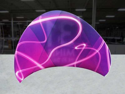 Custom trade show exhibit structures, like design # 0491302 stand out on the convention floor. Draw eyes to your trade show booth with exciting custom exhibits & displays. We can customize any trade show exhibit or display to your specifications.