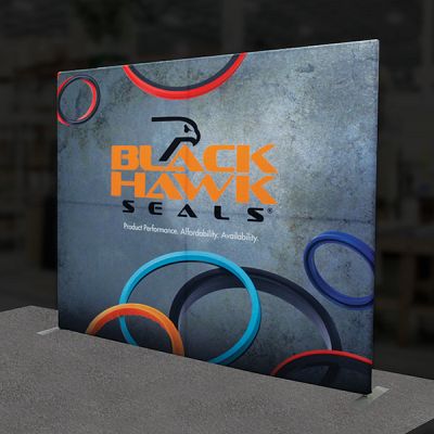 Custom trade show exhibit structures, like design # 0753508 stand out on the convention floor. Draw eyes to your trade show booth with exciting custom exhibits & displays. We can customize any trade show exhibit or display to your specifications.