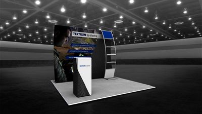 Custom trade show exhibit structures, like design # 103220V1A stand out on the convention floor. Draw eyes to your trade show booth with exciting custom exhibits & displays. We can customize any trade show exhibit or display to your specifications.