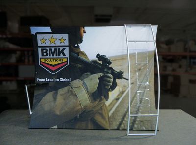 Custom trade show exhibit structures, like design # 358582 stand out on the convention floor. Draw eyes to your trade show booth with exciting custom exhibits & displays. We can customize any trade show exhibit or display to your specifications.