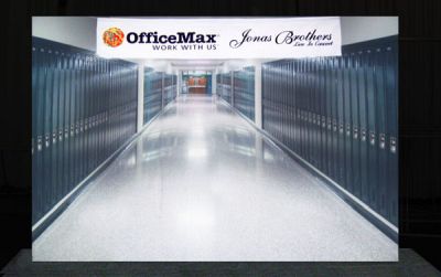 Custom trade show exhibit structures, like design # 56456 stand out on the convention floor. Draw eyes to your trade show booth with exciting custom exhibits & displays. We can customize any trade show exhibit or display to your specifications.