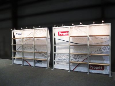 Custom trade show exhibit structures, like design # 625611 stand out on the convention floor. Draw eyes to your trade show booth with exciting custom exhibits & displays. We can customize any trade show exhibit or display to your specifications.