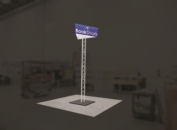 Custom trade show exhibit structures, like design # 716705 stand out on the convention floor. Draw eyes to your trade show booth with exciting custom exhibits & displays. We can customize any trade show exhibit or display to your specifications.