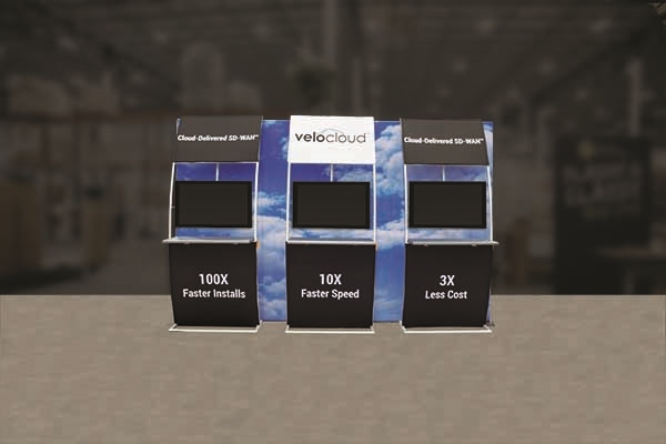 Custom trade show exhibit structures, like design # 732342 stand out on the convention floor. Draw eyes to your trade show booth with exciting custom exhibits & displays. We can customize any trade show exhibit or display to your specifications.
