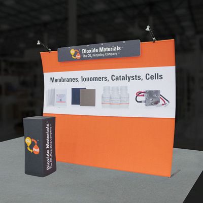 Custom trade show exhibit structures, like design # 806684 stand out on the convention floor. Draw eyes to your trade show booth with exciting custom exhibits & displays. We can customize any trade show exhibit or display to your specifications.