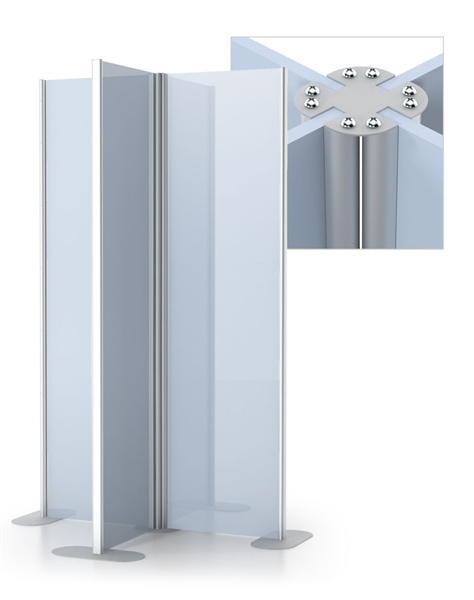 72in 4-Way Upright Skyscraper Mightee Mounts Black Sign Holder is a quick and easy sign display to recommend to your customers. Skyscraper Mighty Mounts are extra sturdy floor rigid graphic stands for tall rigid graphics.