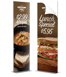 Simple Standees Round Tubing for Styrene Graphics designed to get your marketing message noticed on the trade show or retail floor. These store displays hold 18in x 72in custom graphics that are easy to replace & update.