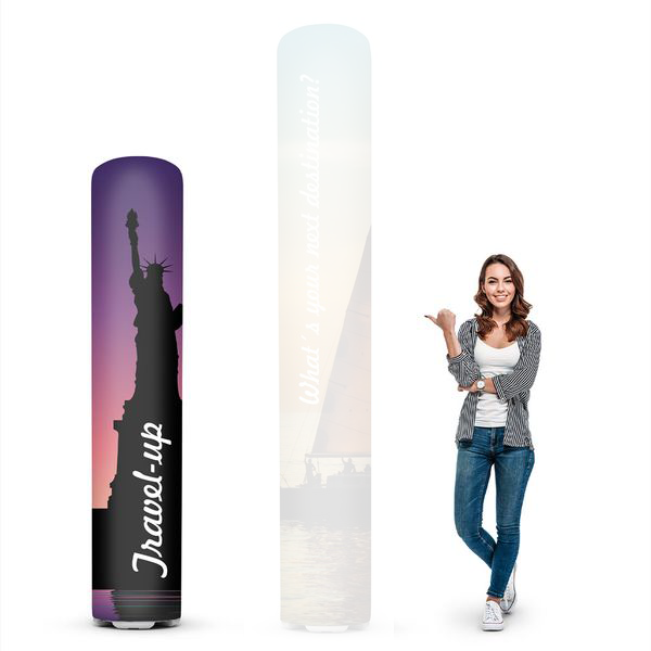 18in x 92in Inflatable Pillar with Fabric Graphic Print