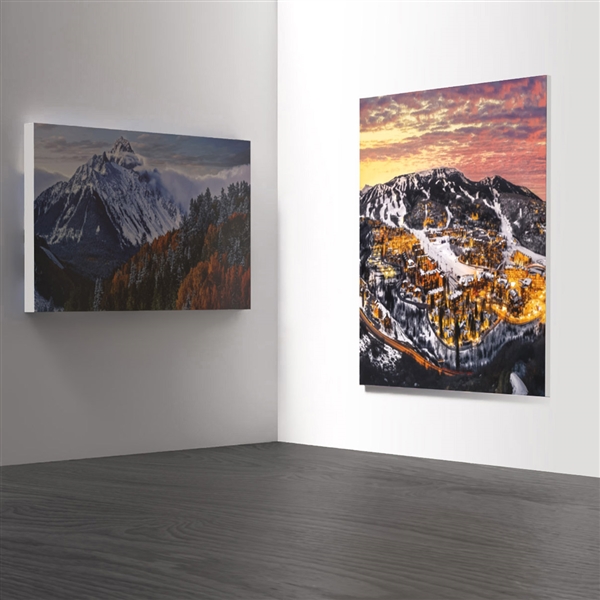 5ft x 7ft Vail 60S Non-Backlit Single-Sided Graphic Package. Vail Fabric Frame can be use in Retail Stores, Malls, Kiosks, Restaurants, Art Galleries, Grand Openings, Trade Shows, Offices, Showrooms.