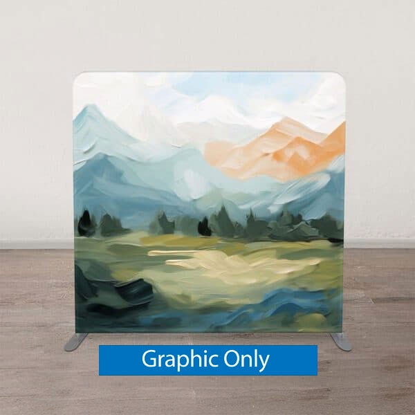 8ft x 7.5ft Atlas Retto Straight Display | Double-Sided Graphic Only