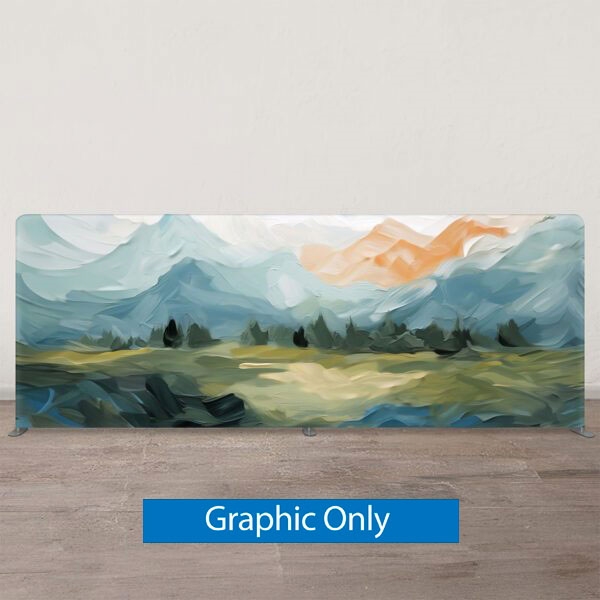 20ft x 7.5ft Atlas Retto Straight Display | Double-Sided Graphic Only