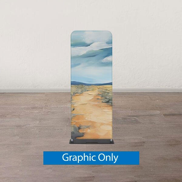 2ft x 5ft Atlas Snello Tabletop Straight Display | Double-Sided Graphic Only