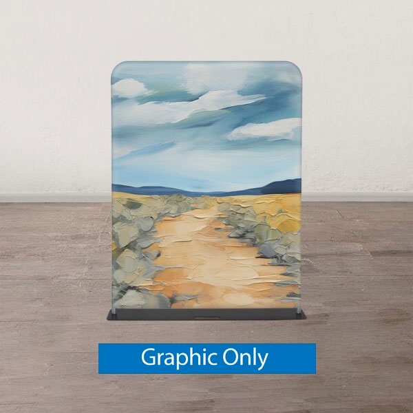 4ft x 5ft Atlas Snello Tabletop Straight Display | Double-Sided Graphic Only